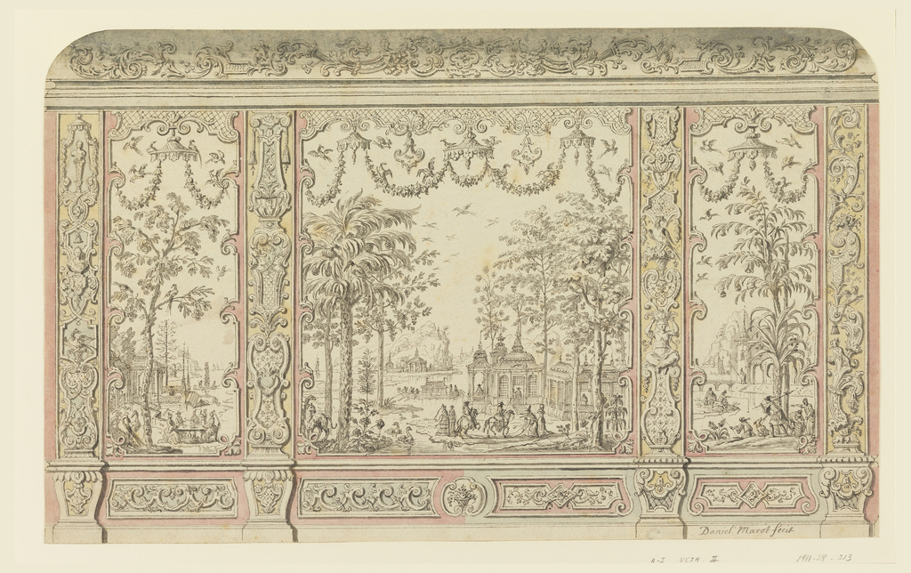 Drawing, Design for Chinoiserie Wall Decoration