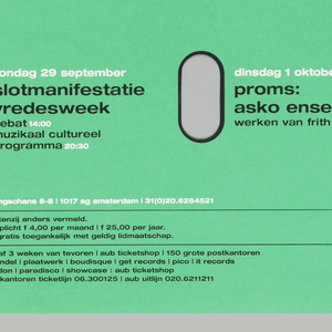 Poster, Paradiso 1996, 1996