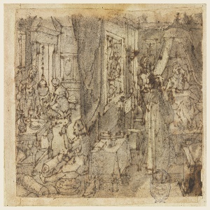 Drawing, Sketchbook Page with Medicine Preparation, ca. 1591