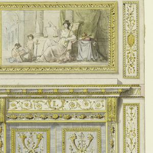 Drawing, Design for the Wall Decoration for Marie-Antoinette