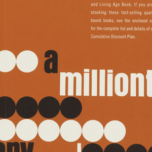 Book Cover, A Millionth Anniversary, 1958