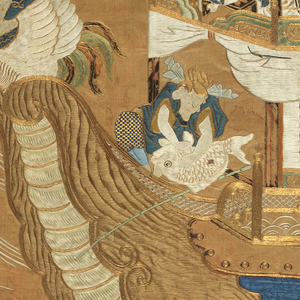 Textile, The Seven Gods of Good Fortune on their Treasure Ship