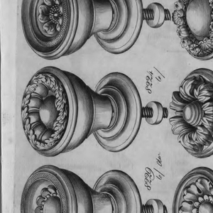 Book Illustration, Birmingham Brass Catalog, Commode Knobs, 1780s