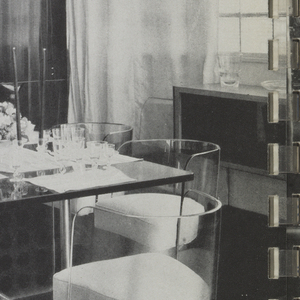 Book Illustration, The Miracle of Glass … Its Glorious Past, Its Thrilling Present, its Miraculous Future, as presented at Glass Center, New York World’s Fair; Dining Room, Glass in the Home Exhibition, 1939