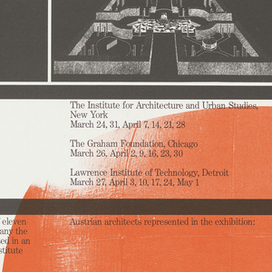 Poster, A New Wave of Austrian Architecture, 1980