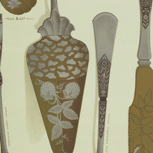 Book Illustration, Reed & Barton, Artistic Workers in Silver & Gold Plate . . . , Specimens of Silver, Engraved, Oxidized and Gold Inlaid Ware, 1884