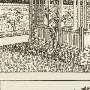 Book Illustration, Le nouveau jardin (The new garden), Pavillon et Tonnelle (pavilion and pergola), 1912