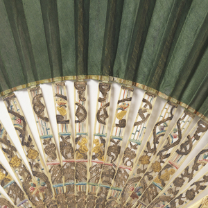 Pleated Fan And Case, late 18th century