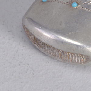 Aluminum with Glass Beads Matchsafe, ca. 1898