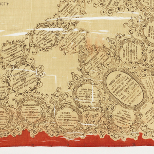Handkerchief, Winners of the Derby from the Commencement in 1780, 1891