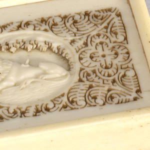 With Lion on Tambour-Style Opening Matchsafe, late 19th century