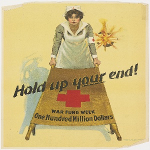 Poster, Hold Up Your End! Red Cross, ca. 1917?