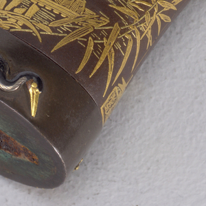 Sword Hilt with Fishing Boats and Water Birds Matchsafe, late 19th century