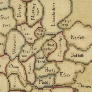 Map Sampler (England), ca. 1790
